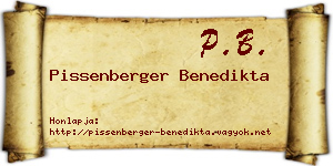 Pissenberger Benedikta névjegykártya